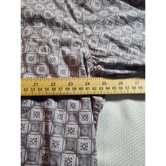 ☆CINCH Shirt Mens 2XL XXL Button Up Gray Long‎ Sleeve All Over Geometric 1262 - Picture 5 of 7